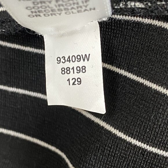 NWT 20W Spense Woman Black White Fit & Flare Striped V-Neck Sleeveless Dress - Picture 5 of 12